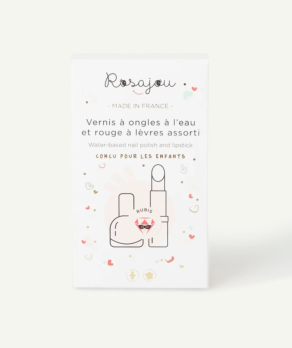 ROSAJOUROUGE À LÈVRES ET VERNIS ROSE RUBIS
