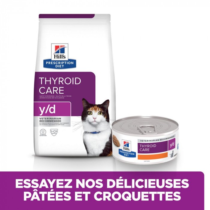 HILL'S Prescription Diet y/d Thyroid Care - Croquettes pour chat