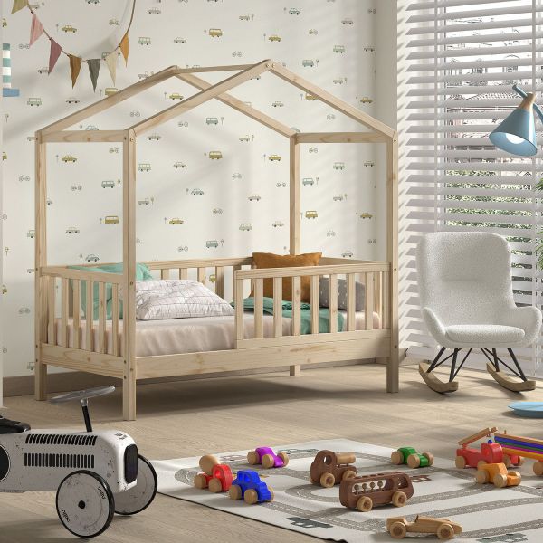 Vipack Dallas Juniorbed – 70 x 140 cm – Naturel