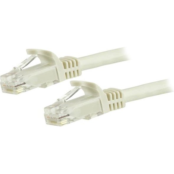 StarTech.com Câble réseau Cat6 Gigabit UTP sans crochet de 3m - Cordon Ethernet RJ45 anti-accroc - M/M - Blanc