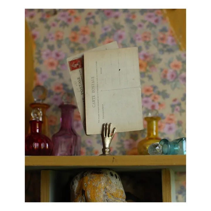 Doing Goods Porte-carte en laiton mat Jana Hand | Gold