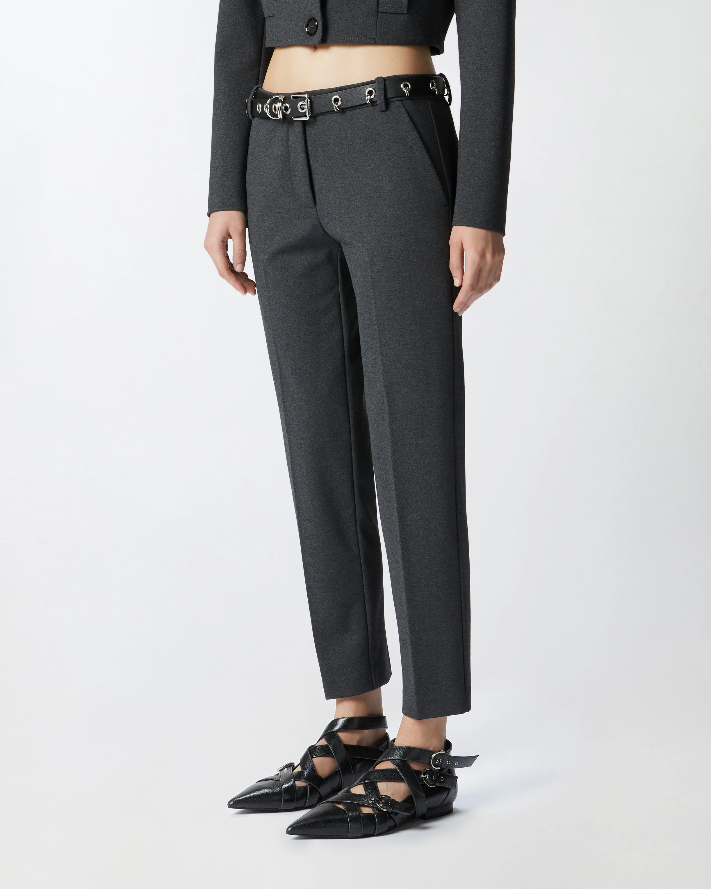 Pantalon cigarette | Gris