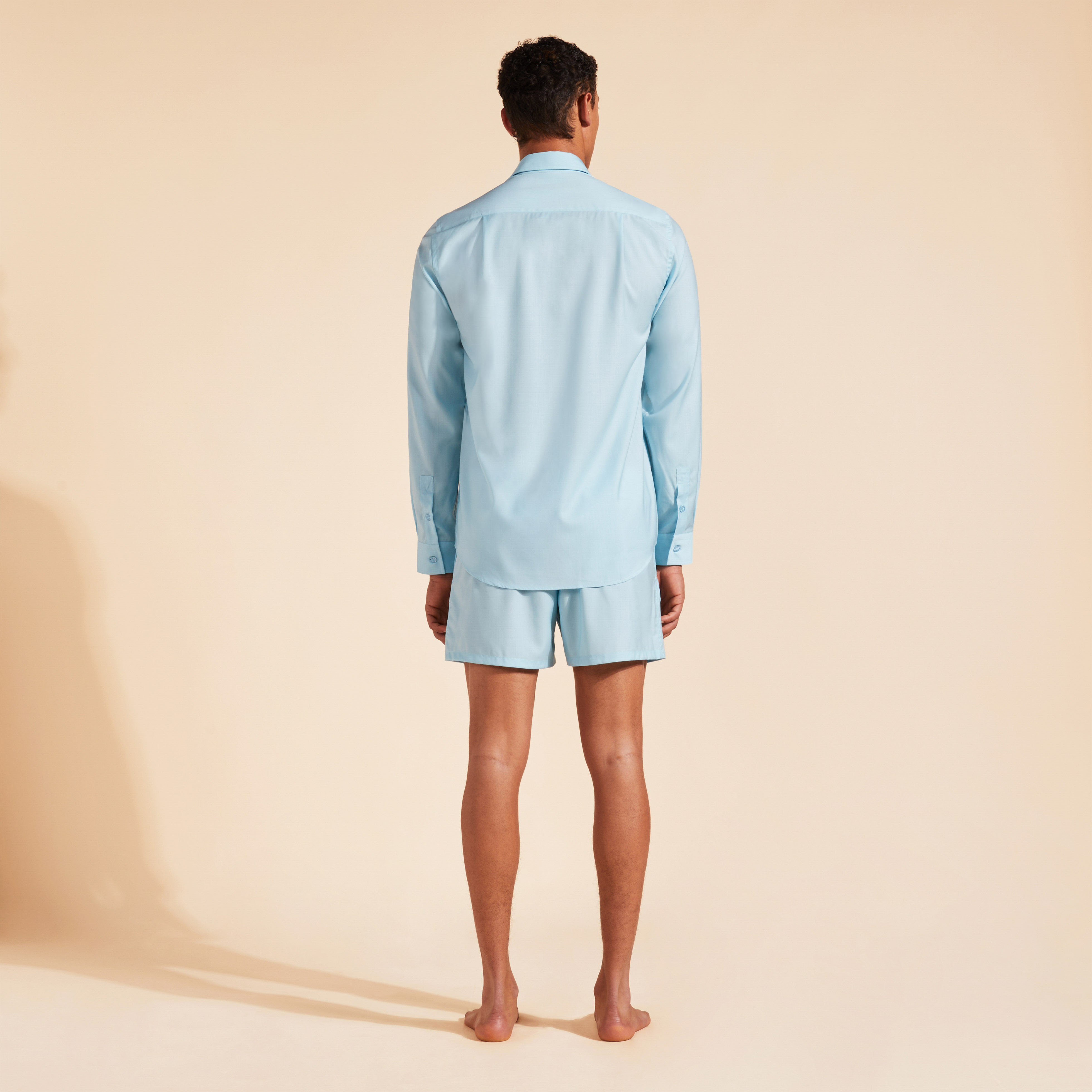 Chemise en laine super 120 homme unie
