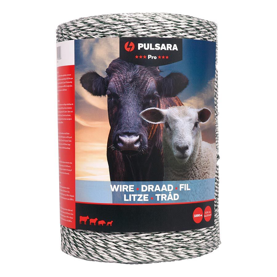 Pulsara Pro - Schrikdraad - 26.5 cm - 1000 Meter - Wit - 17 cm - 100000 cm