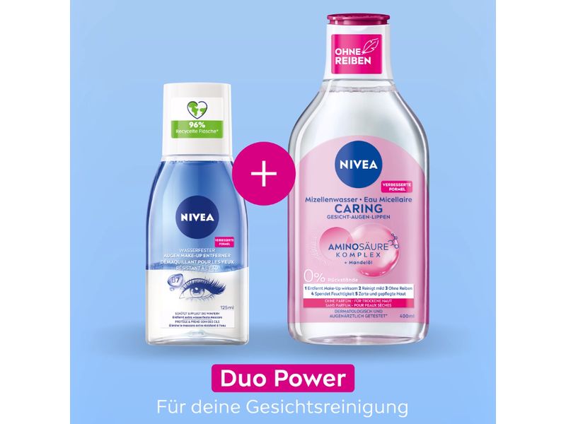 NIVEA Augen Make-up Entferner 125 ml Make-up Entferner für wasserfestes Make‑up