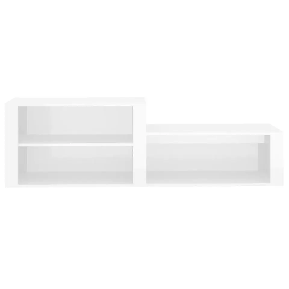 vidaXL - Schoenenkast 6 paar - Hoogglans wit - Bewerkt hout - 150x35x45 cm