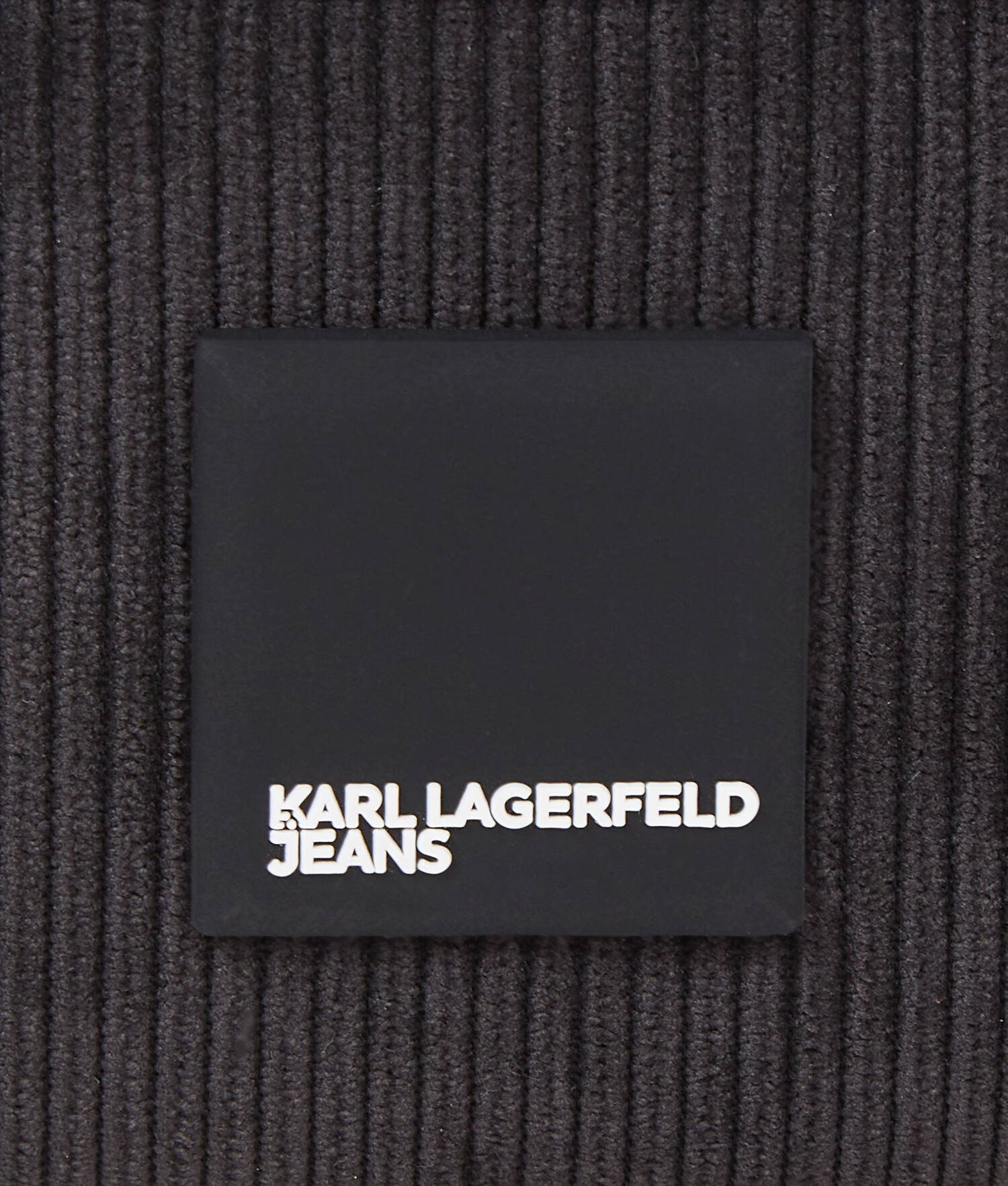 SAC BANDOULIÈRE EN VELOURS CÔTELÉ AVEC LOGO KLJ ENCADRÉ