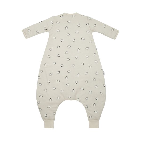 Meyco Baby Penguin baby winter slaapoverall jumper met vaste mouw - soft sand - 104cm