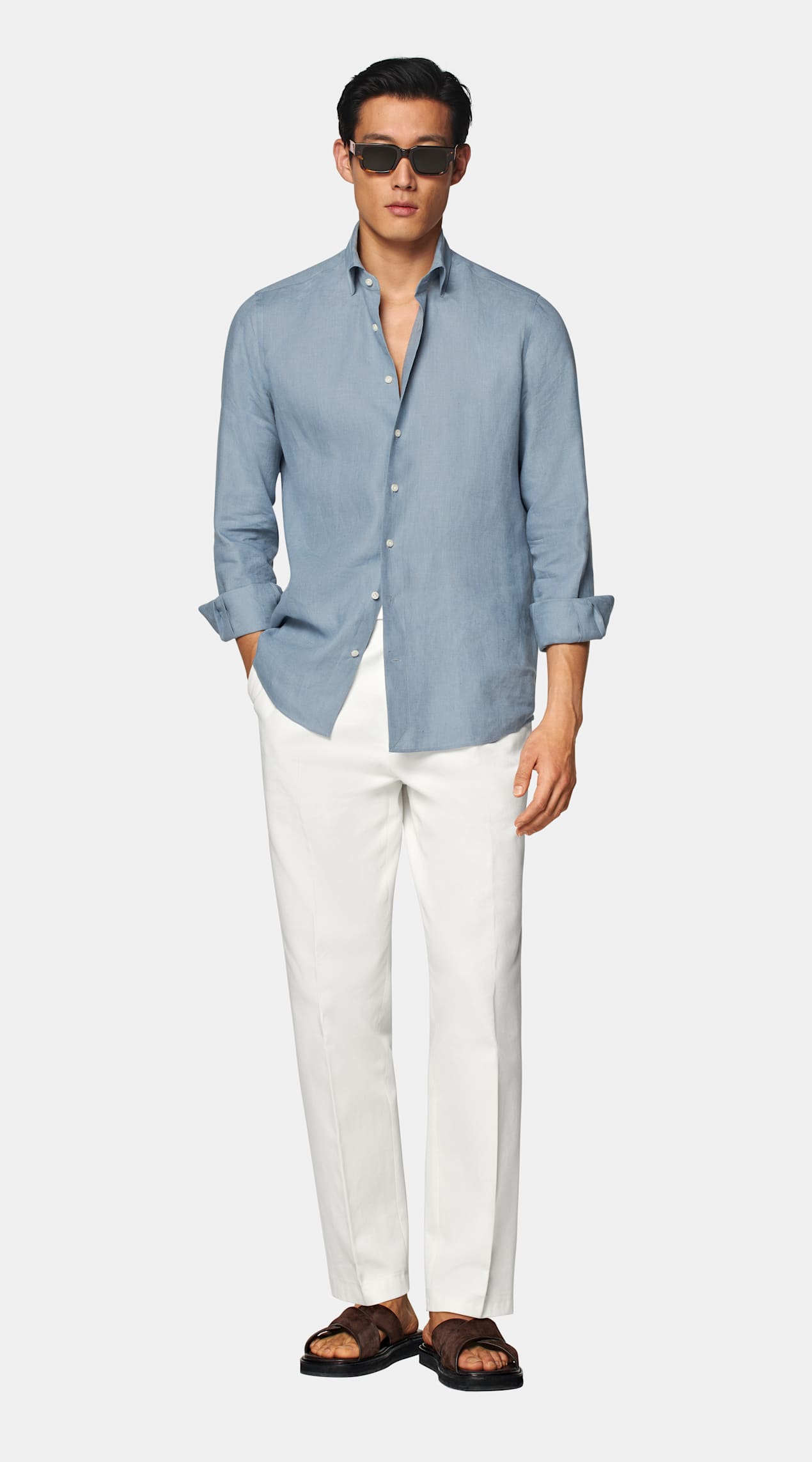Chemise coupe Tailored bleu moyen