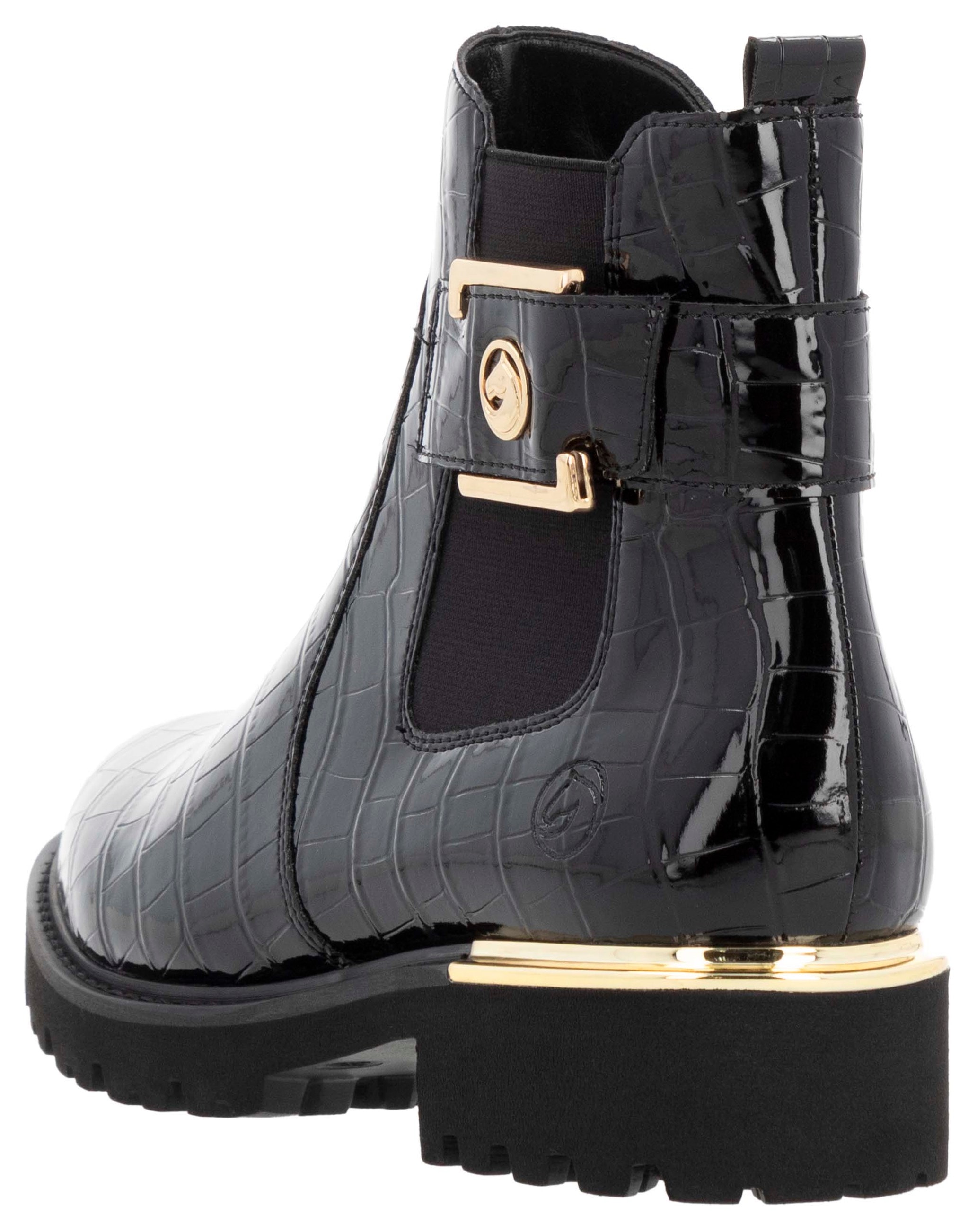 Remonte Chelseaboots  , Blockabsatz, Boots, Stiefelette mit praktischem Innen-Reissverschluss