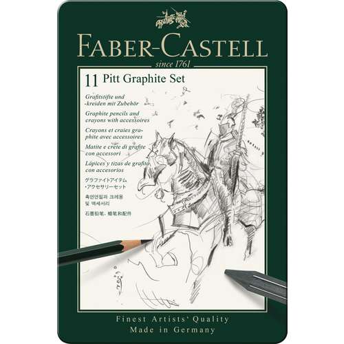 FABER-CASTELL PITT Graphite-Set klein im Metall-Etui