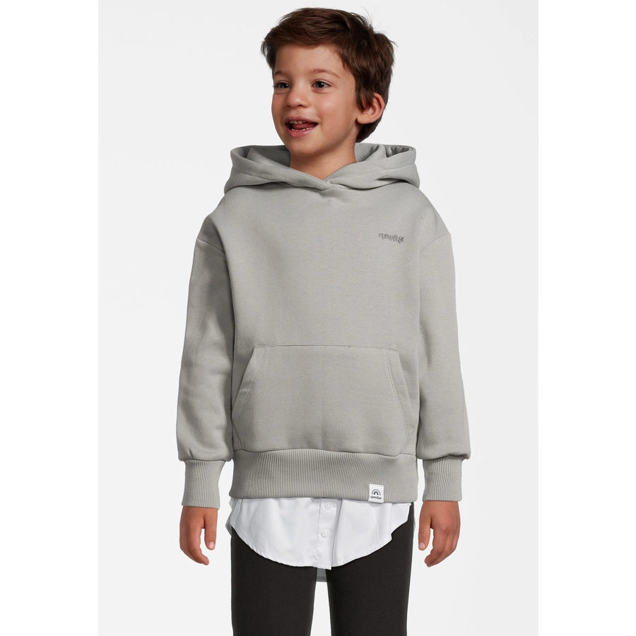 New Life Hoodie Hoodie Kapuzen Pullover mit Shirt grau
