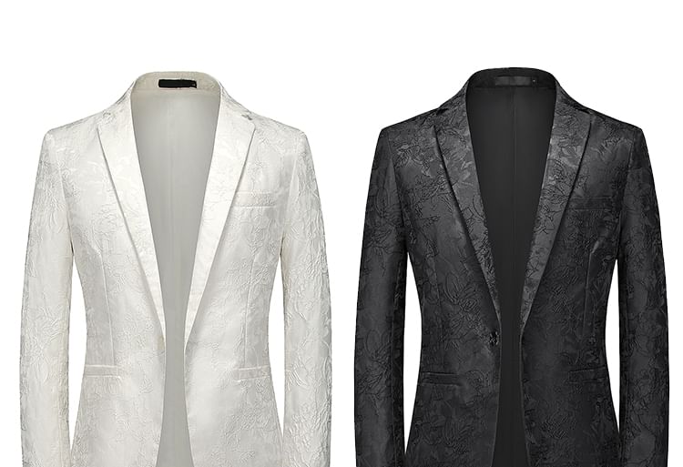 Fireon - Blazer met reverskraag en bloemenprint, één knoop