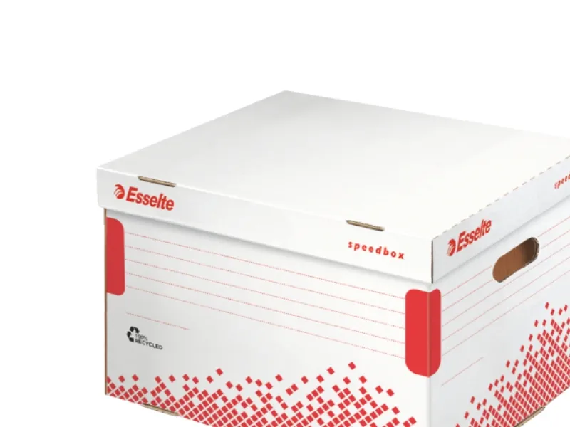 Esselte Speedbox - Opbevaringsboks - kapacitet: 5 filer - hvid