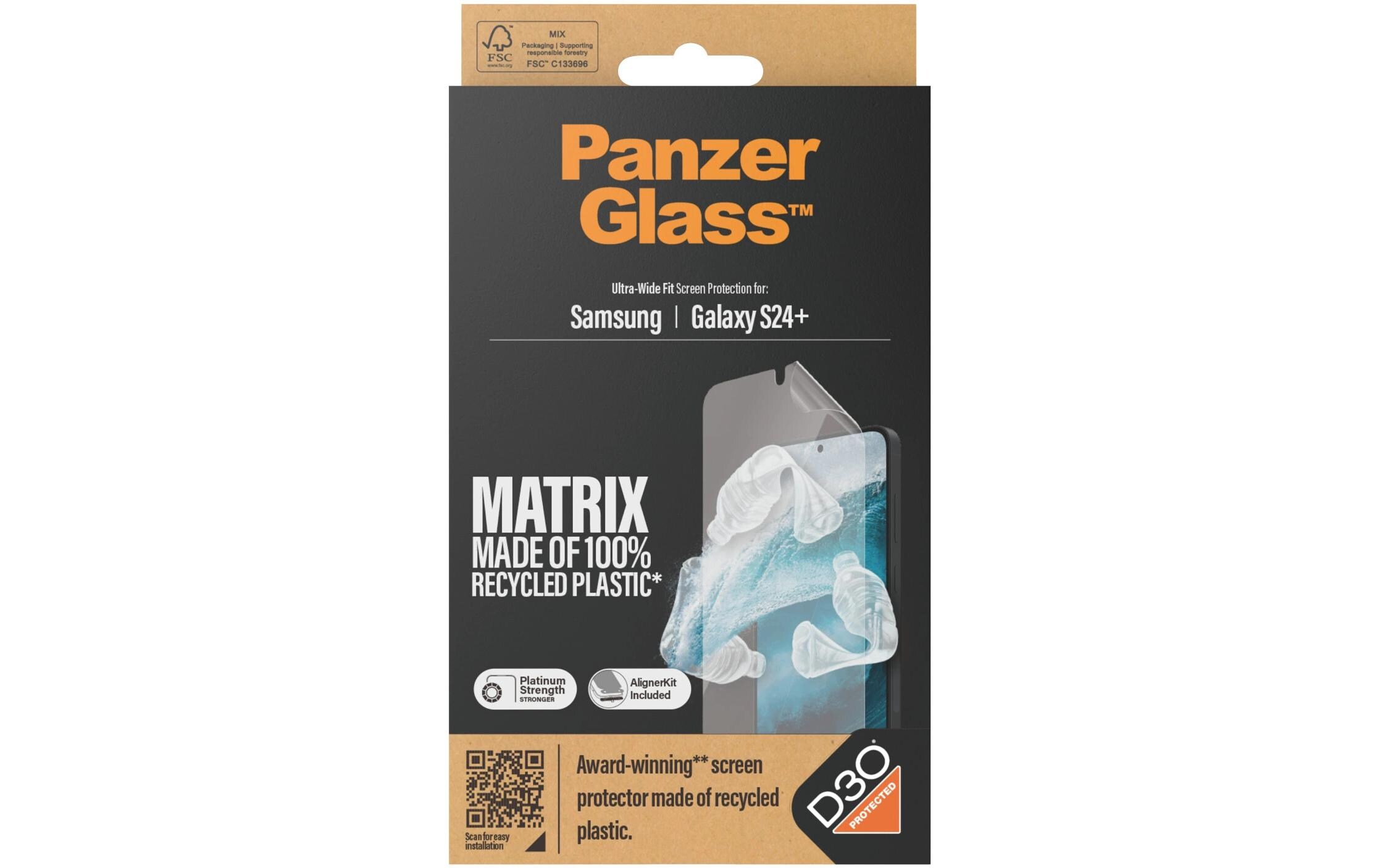 Displayschutz Ultra Wide Fit D3O PET Galaxy S24+Display-Schutzfolie für das Samsung Galaxy S24+ mit Applicator