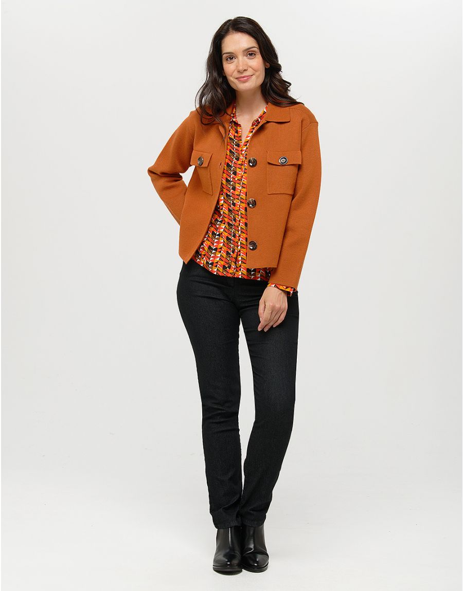 Chemise fluide orange