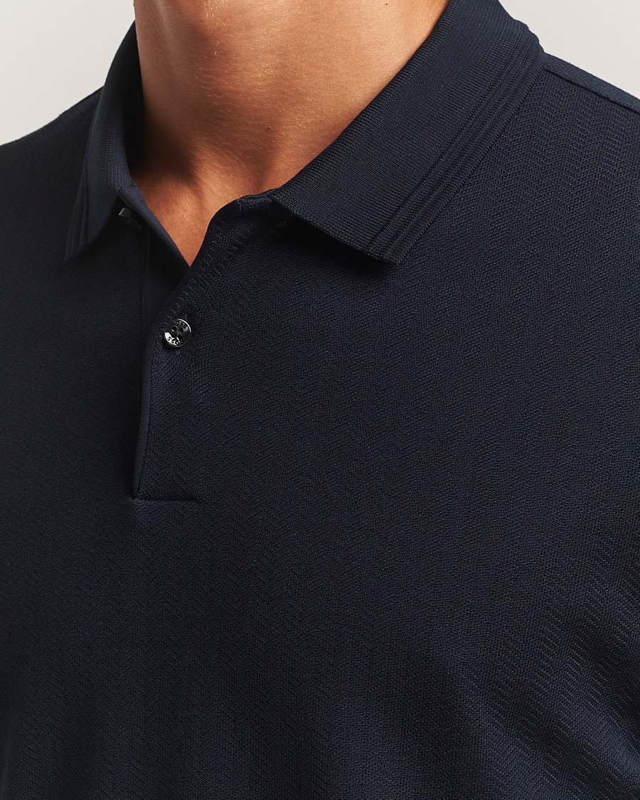 BOSS BLACK Parlay Structured Polo Dark Blue