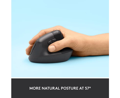Logitech Lift Vertical Ergonomic Mouse - GRAPHITE / BLACK