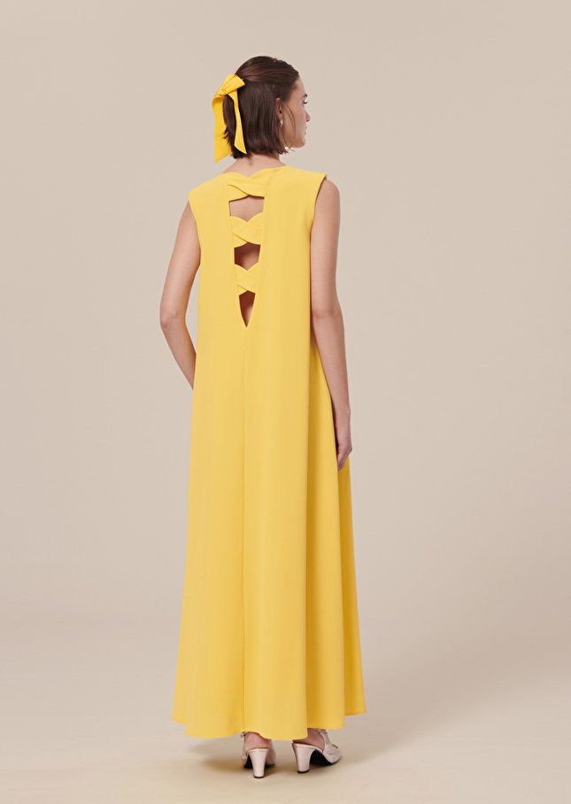 Robe Roxyjaune en crêpe