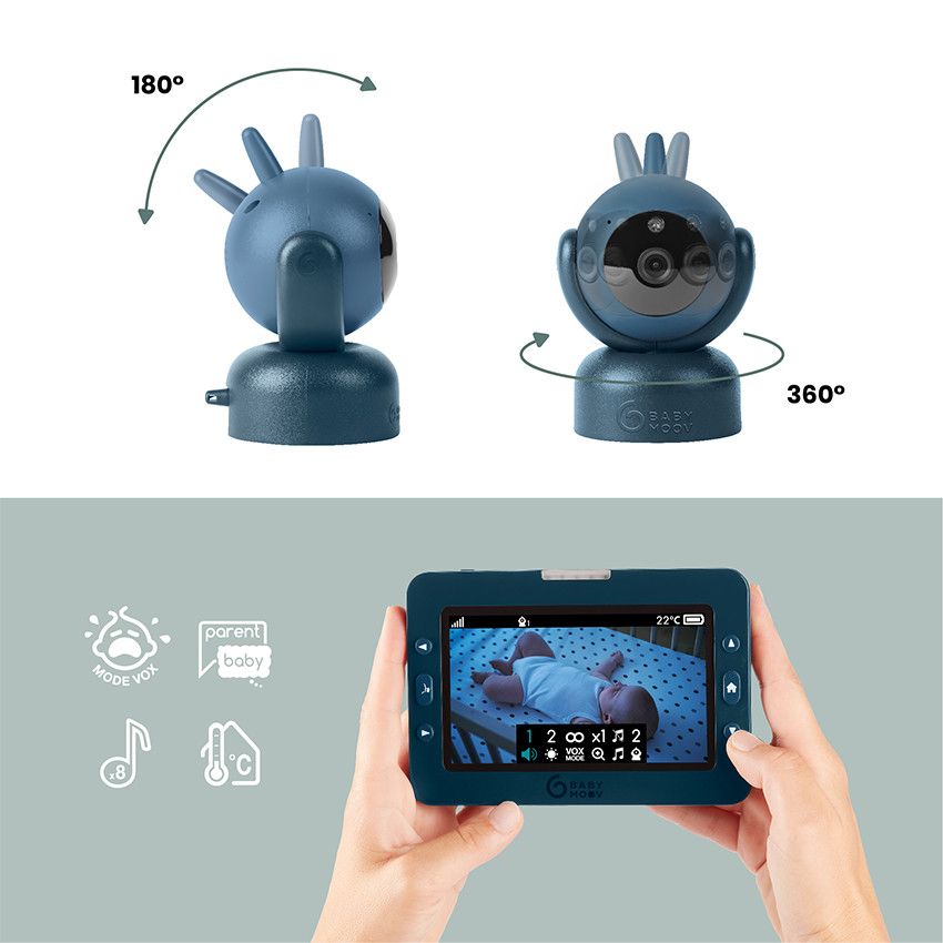 Babyphone vidéo Yoo Master Plus 360° - Ecru