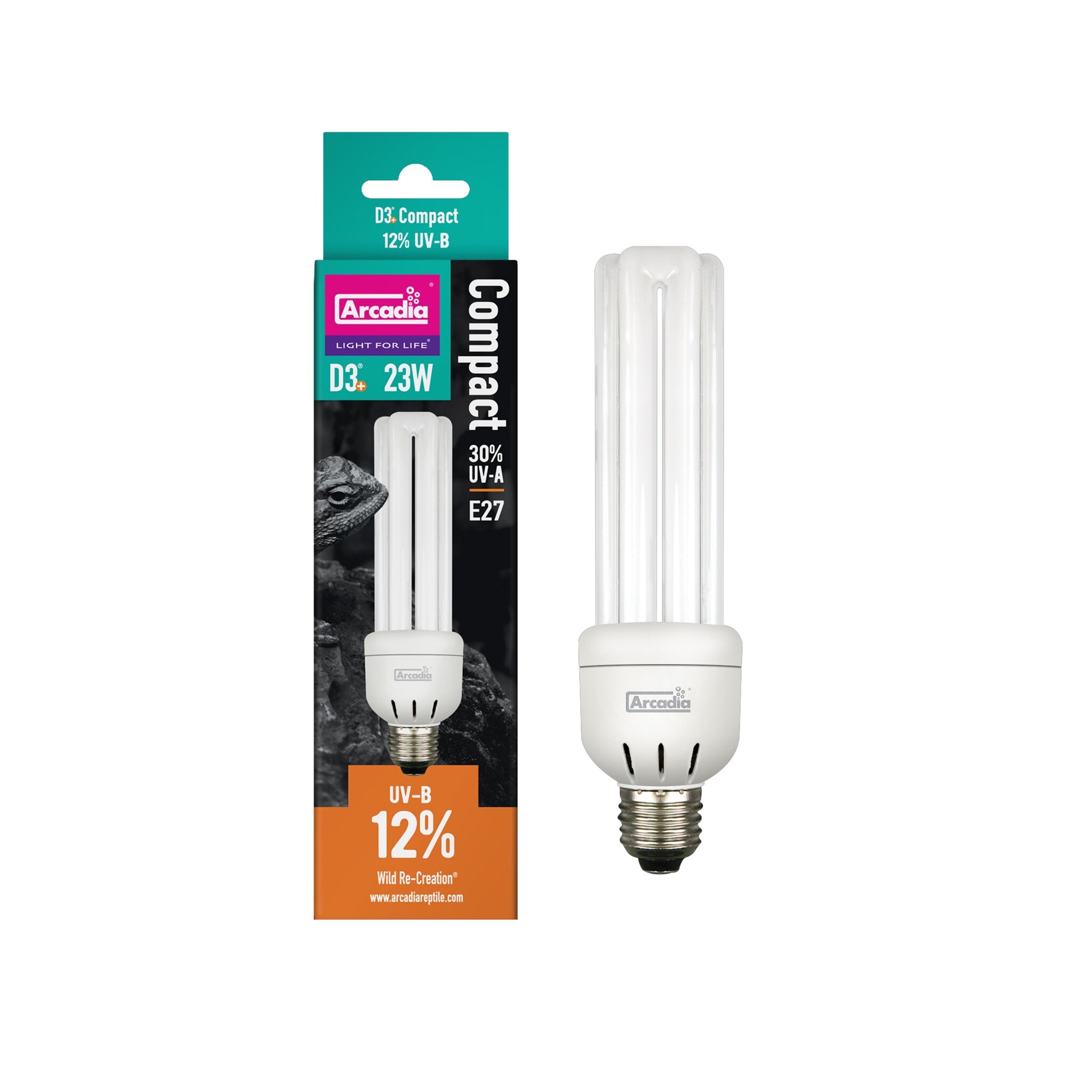 Arcadia D3  compacte Terrarium UVB‑lamp E27 12% 23W