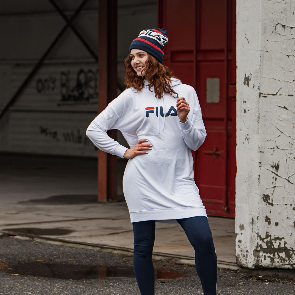 FILA<br>WOMEN ELISH oversized hoody dress