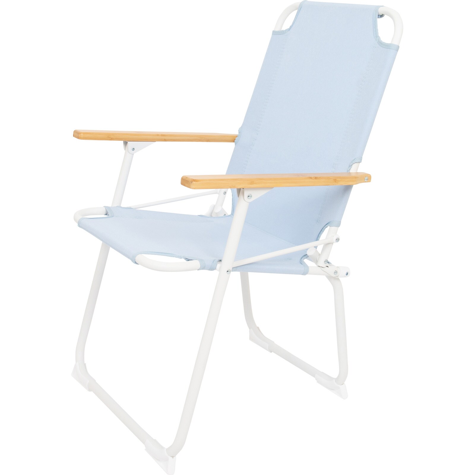 BO-CAMP Campingstuhl Mosset M Garten Klappstuhl Faltstuhl Faltbar Alu Holz 100kg Farbe: blau