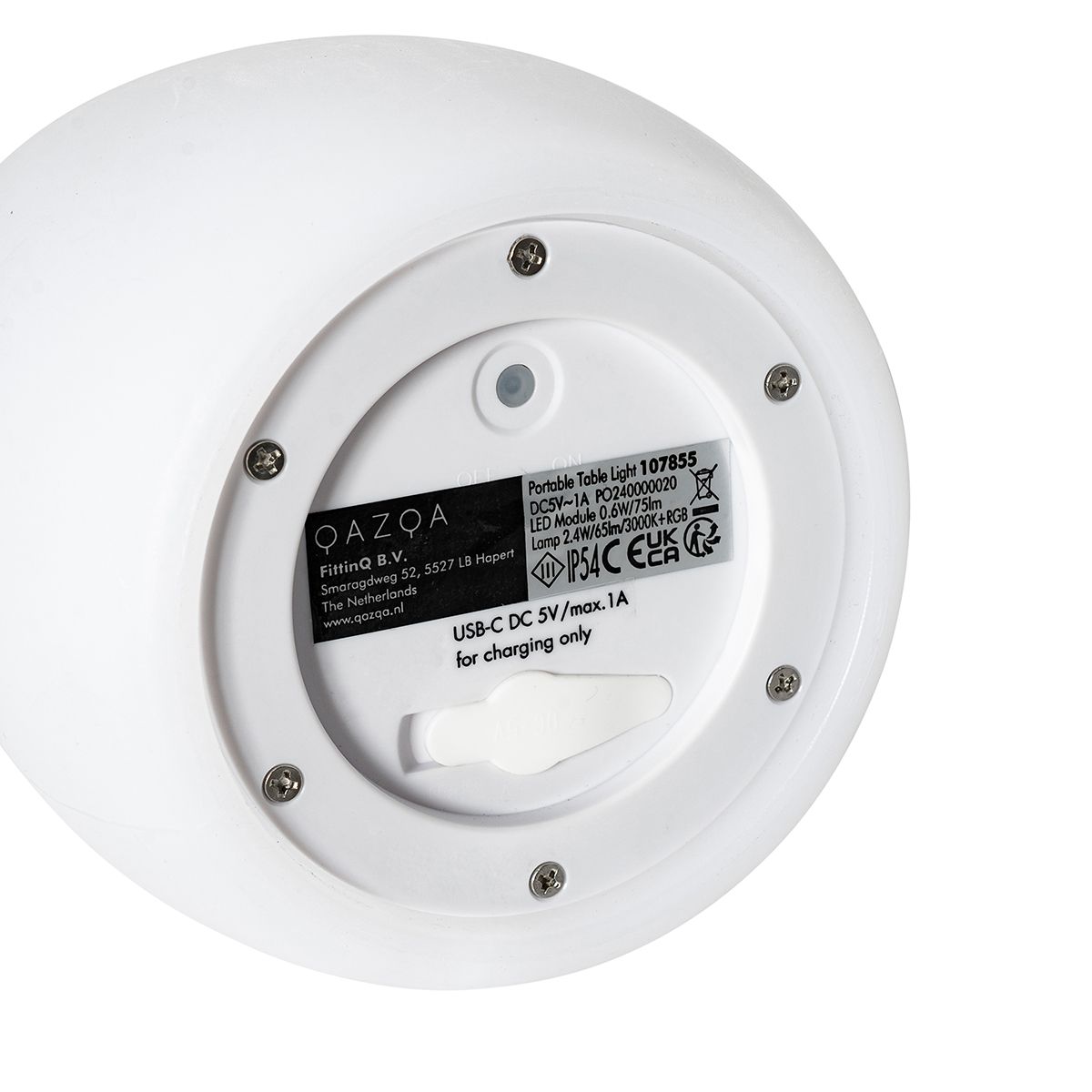 Set van 2 tafellampen wit RGBW oplaadbaar IP54 - Pion