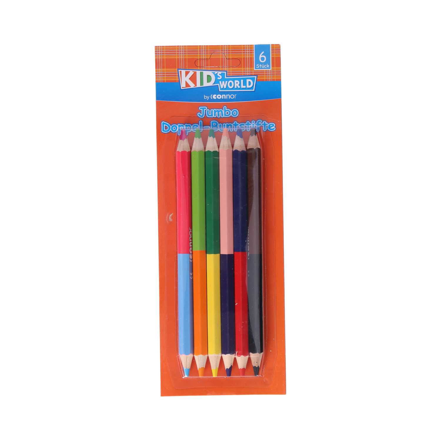 Kidsworld Jumbo Doppel-Buntstifte dreikantig 6er