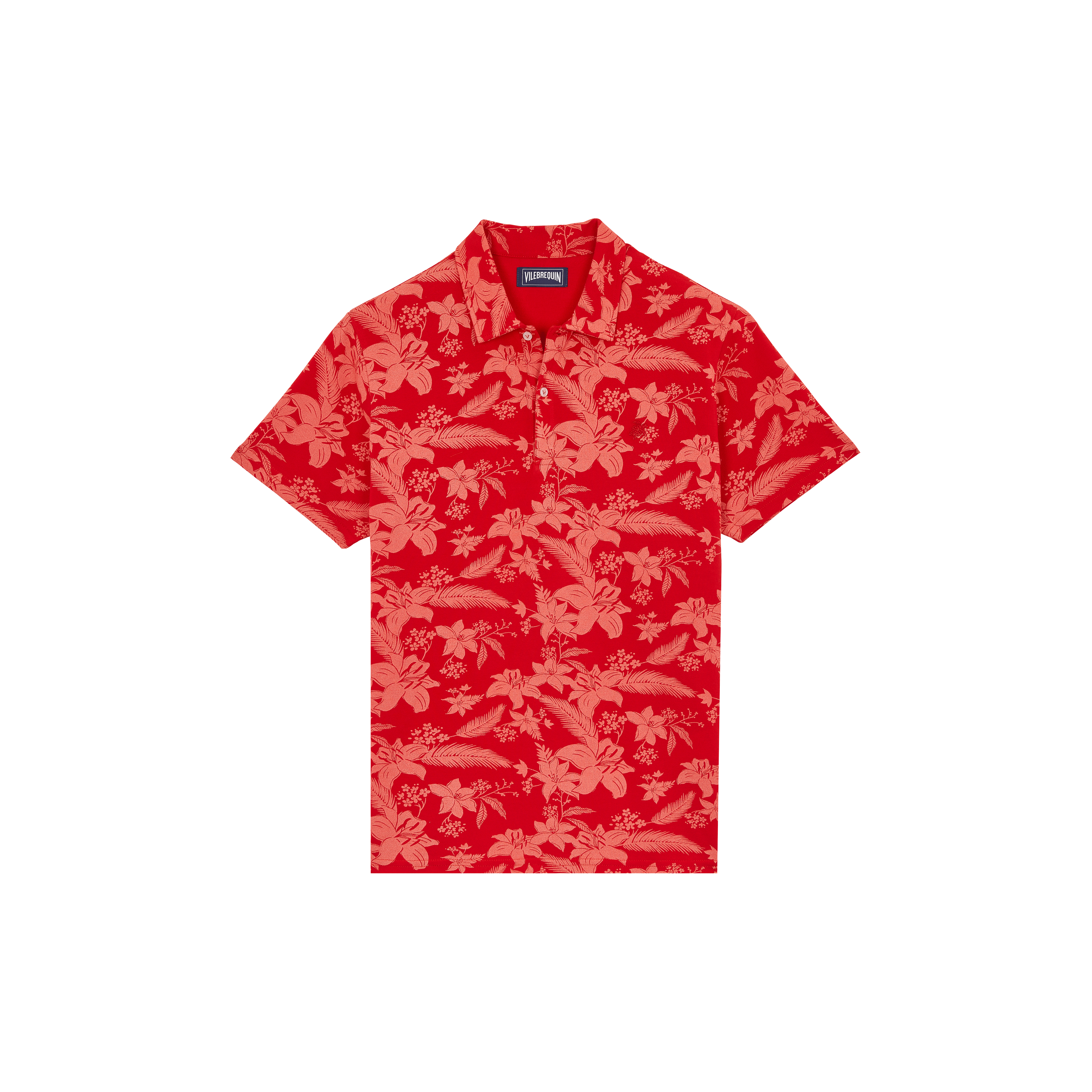 Polo en coton homme imprimé Lightening Flower