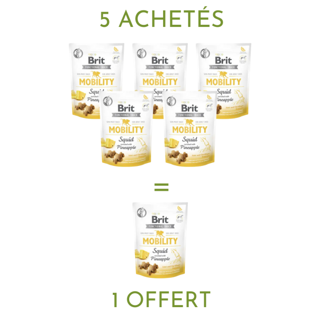 Brit Care Functional Snack Mobility pour articulations des chiens - calamar et ananas