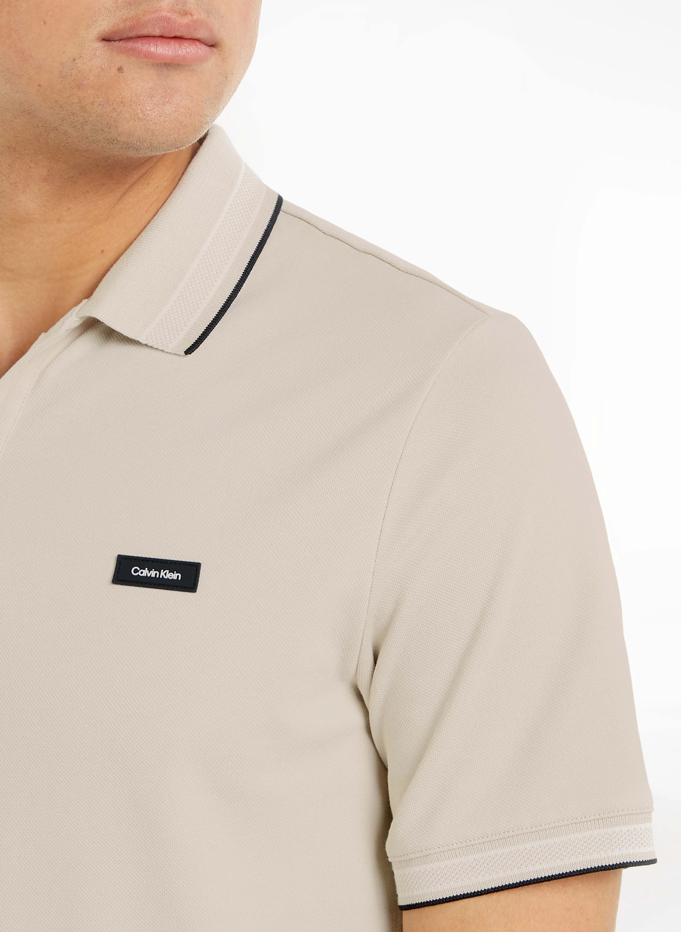 Polo manches courtes regular-fit en coton bio | Beige