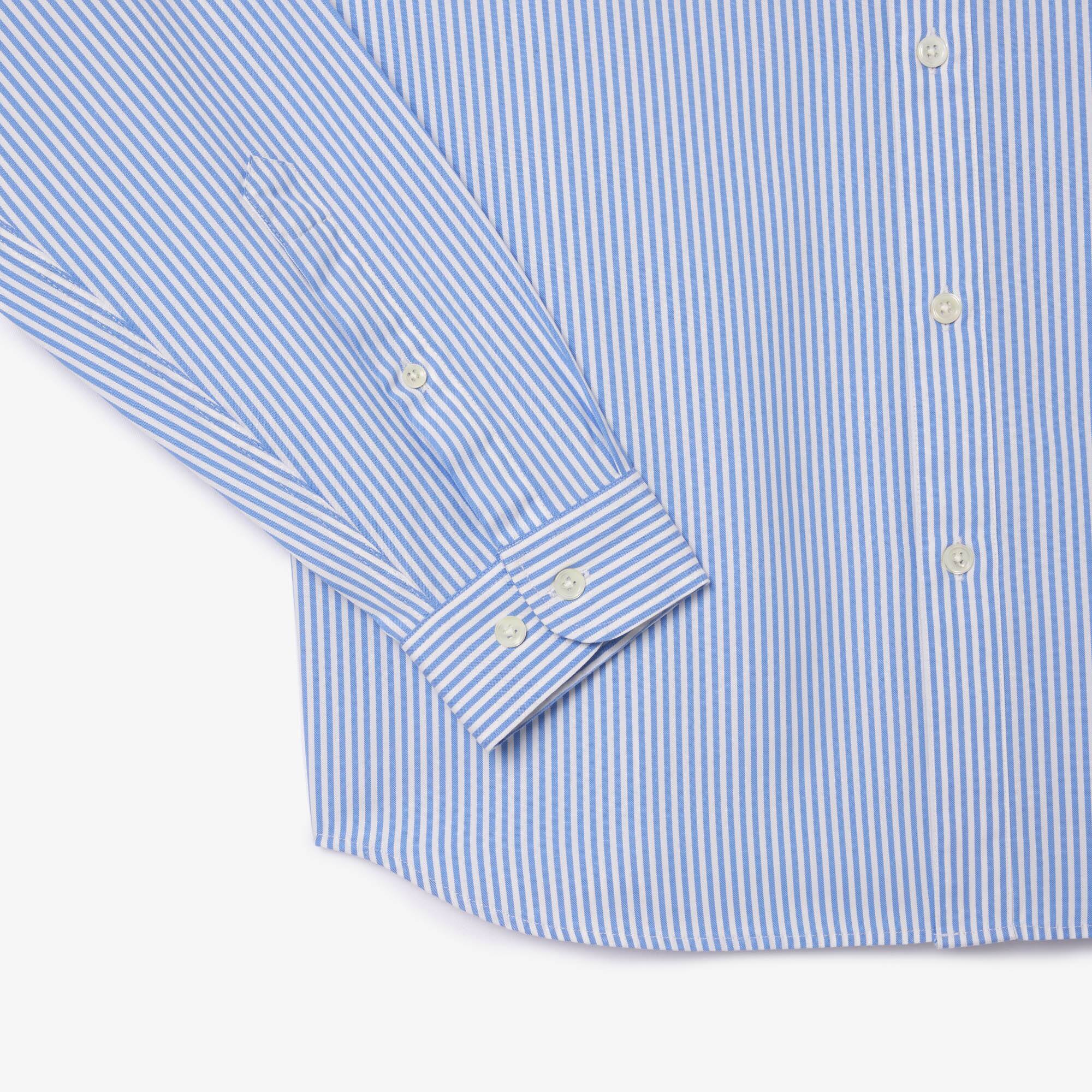 Chemise regular fit en coton à rayures Manches Longues - Bleu - Lacoste - Homme