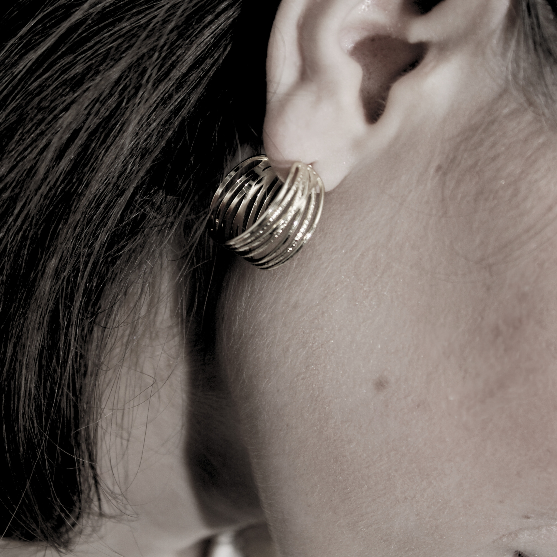 Dansk Copenhagen  String Statement hoops, vandfast - forgyldt