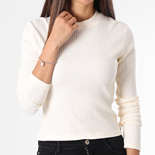 Tee Shirt Manches Longues Femme F232016 Beige