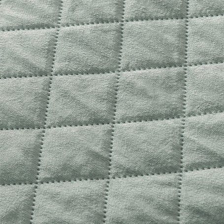 Bedsprei Velvet Ruit - Groen