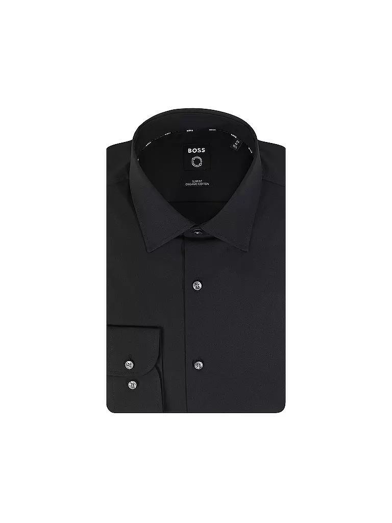 BOSS Hemd Slim Fit Hank schwarz