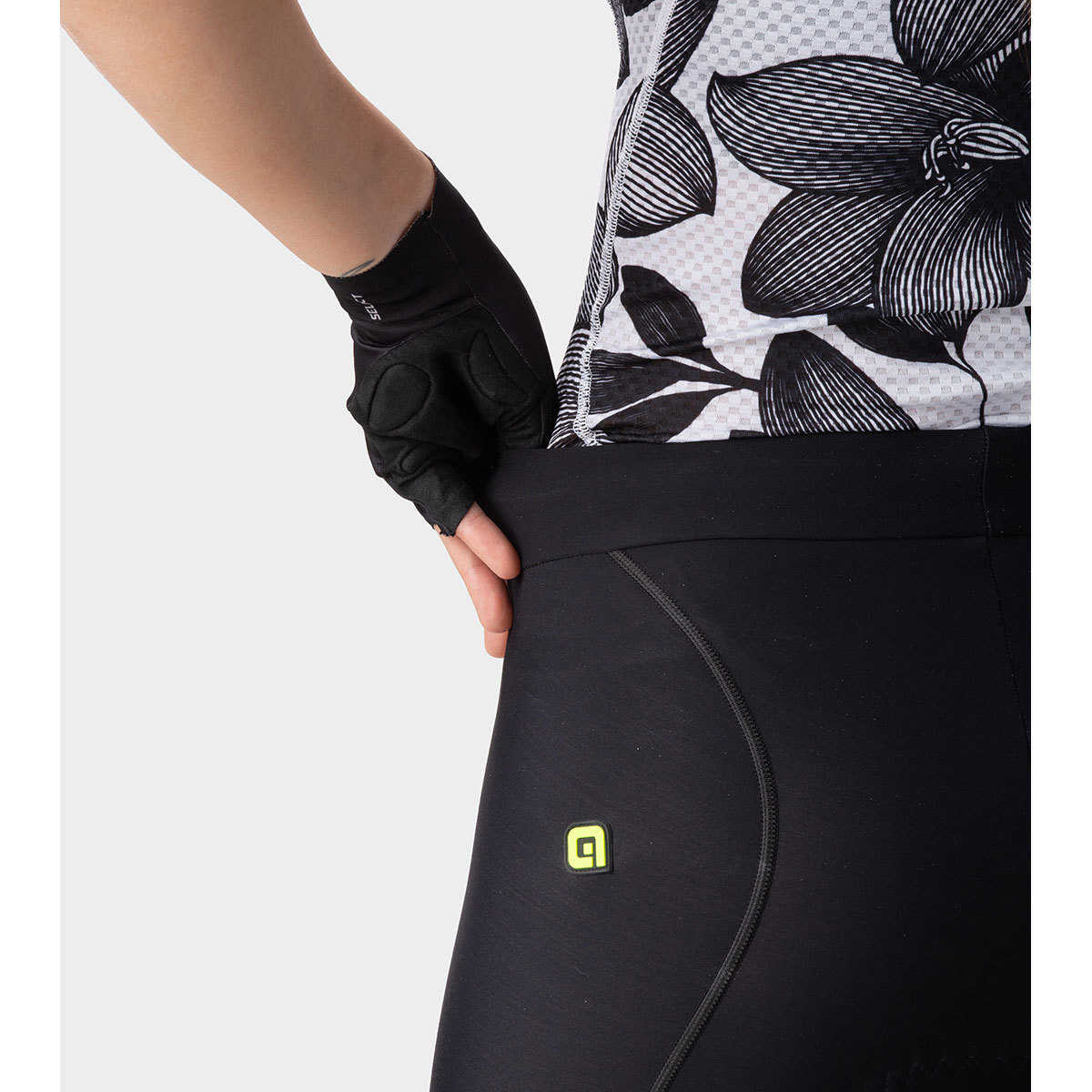 Ale PRR Strada Fietsbroek Zonder Bretels Kort Zwart/Wit Dames