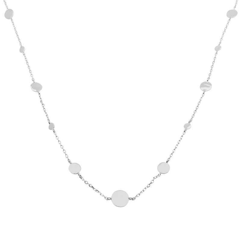 Collier pastilles plaqué or 3 microns