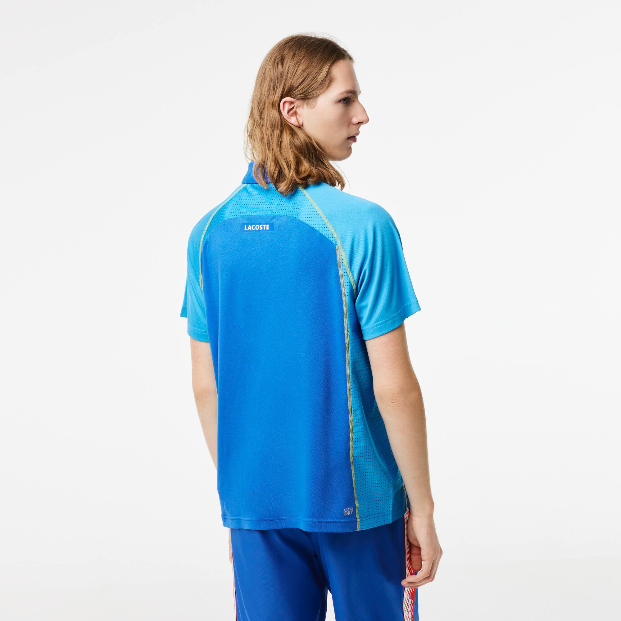 Polo homme Tennis en piqué ultra-dry de polyester recyclé Manches Courtes - Bleu - Lacoste - Homme