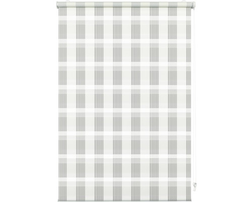 Gardinia EasyFix dubbel rolgordijn, zonder boren, geblokt wit, 45x150 cm, incl. klembeugels