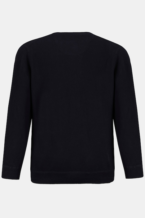 Pullover, Basic Form, V-Ausschnitt, Baumwolle