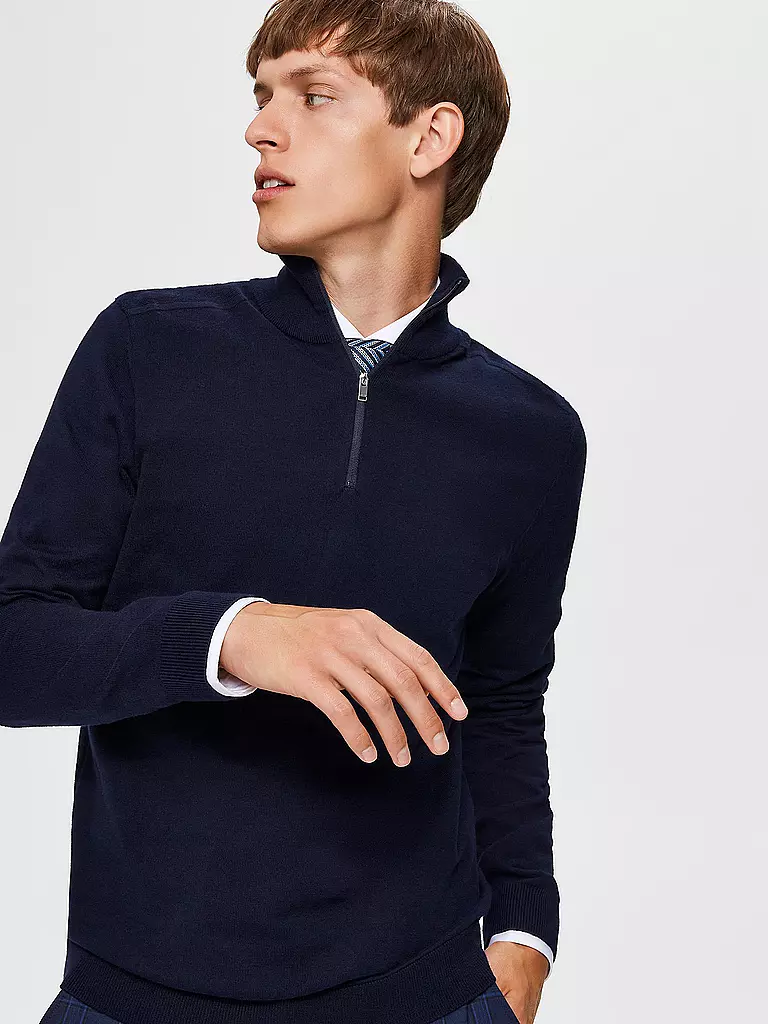 SELECTED Troyer Pullover SLHBERG blau