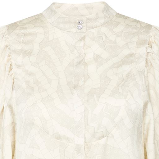Bruuns Bazaar Acacia Sarias Kjole, Light Square Print, 42