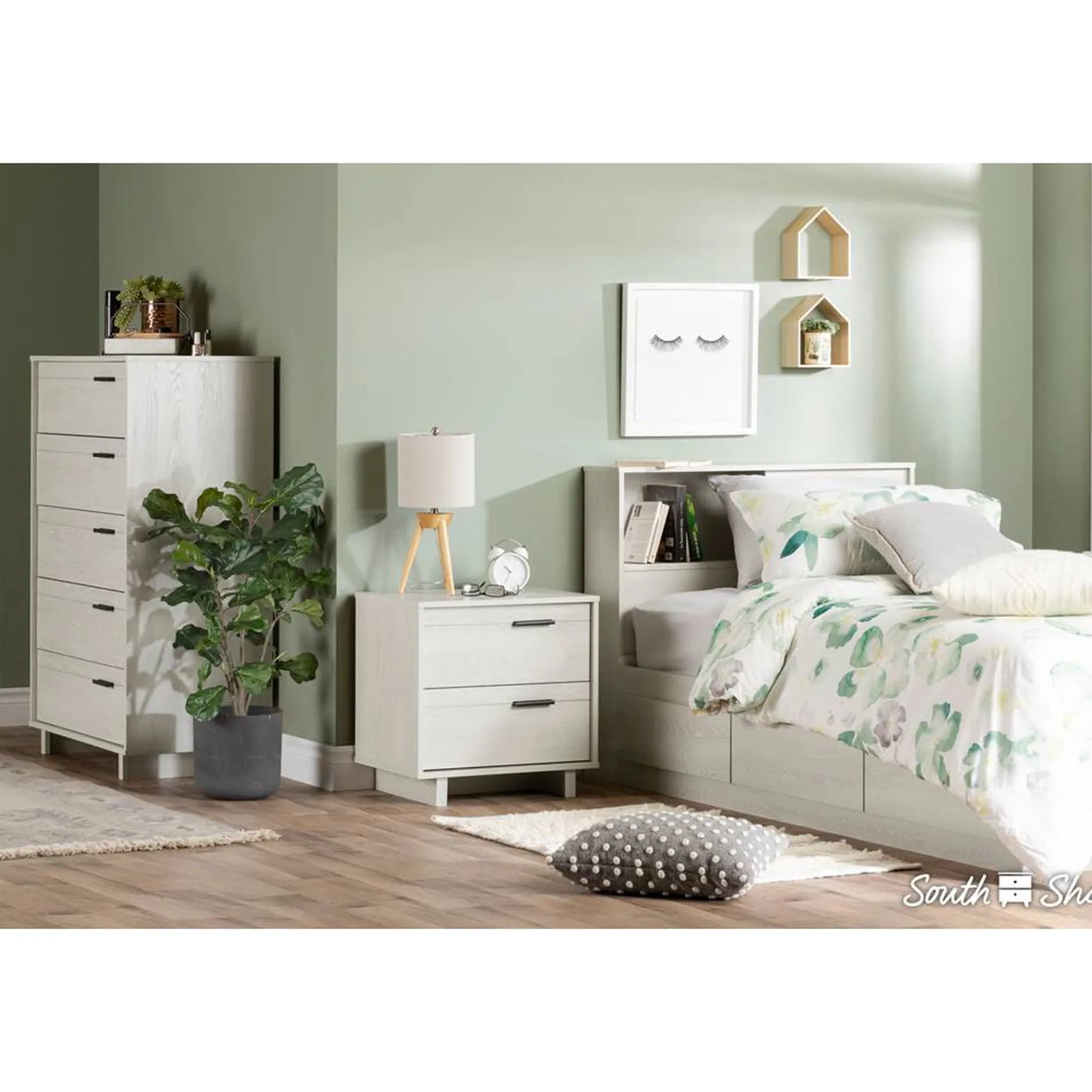 South Shore Commode 5 Tiroirs Fynn - Chêne hivernal