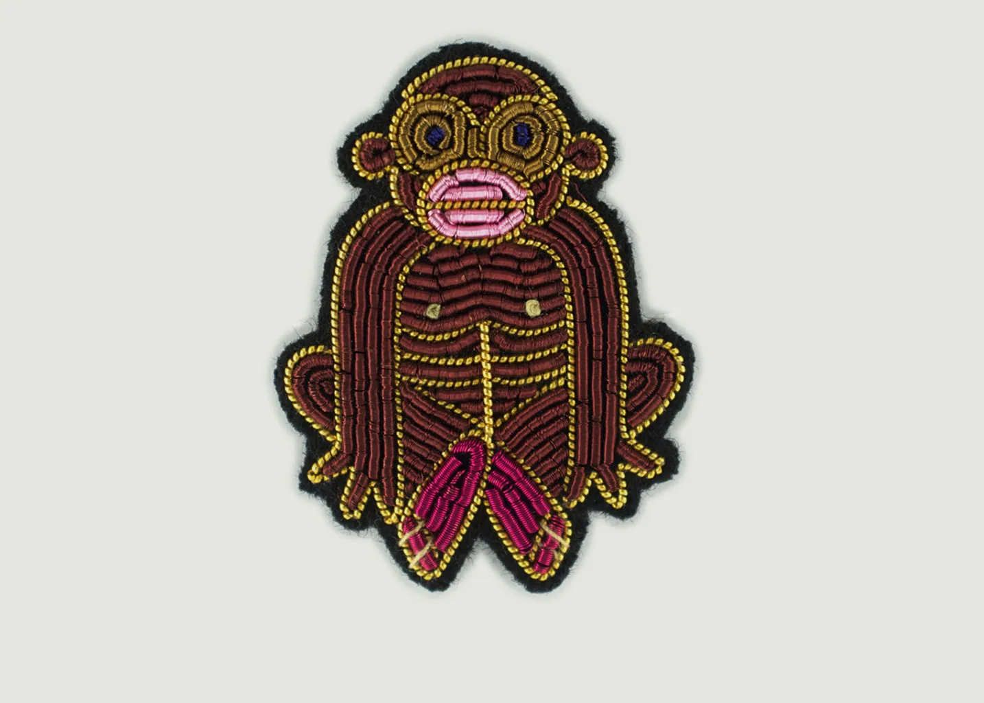 Broche Brodée Ouistiti Macon & Lesquoy