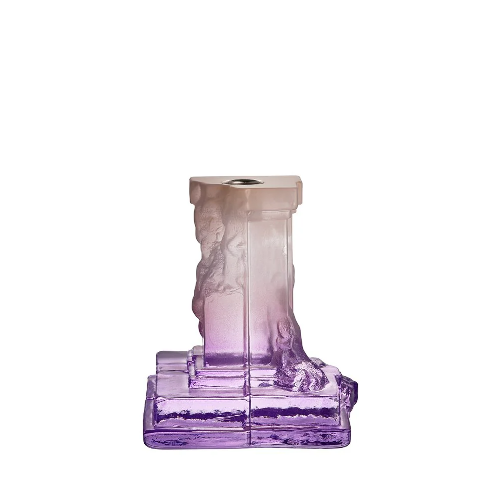 Kosta Boda  Rocky Baroque lysestage, lilac haze - H15 cm.