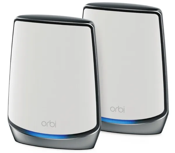 NETGEAR Orbi WiFi System RBK852 - Wi-Fi-system - (router, forlænger) - op til 350 kvm - mesh 1GbE, 2.5GbE - Wi-Fi 5, Wi-Fi 6 - Tri-Band