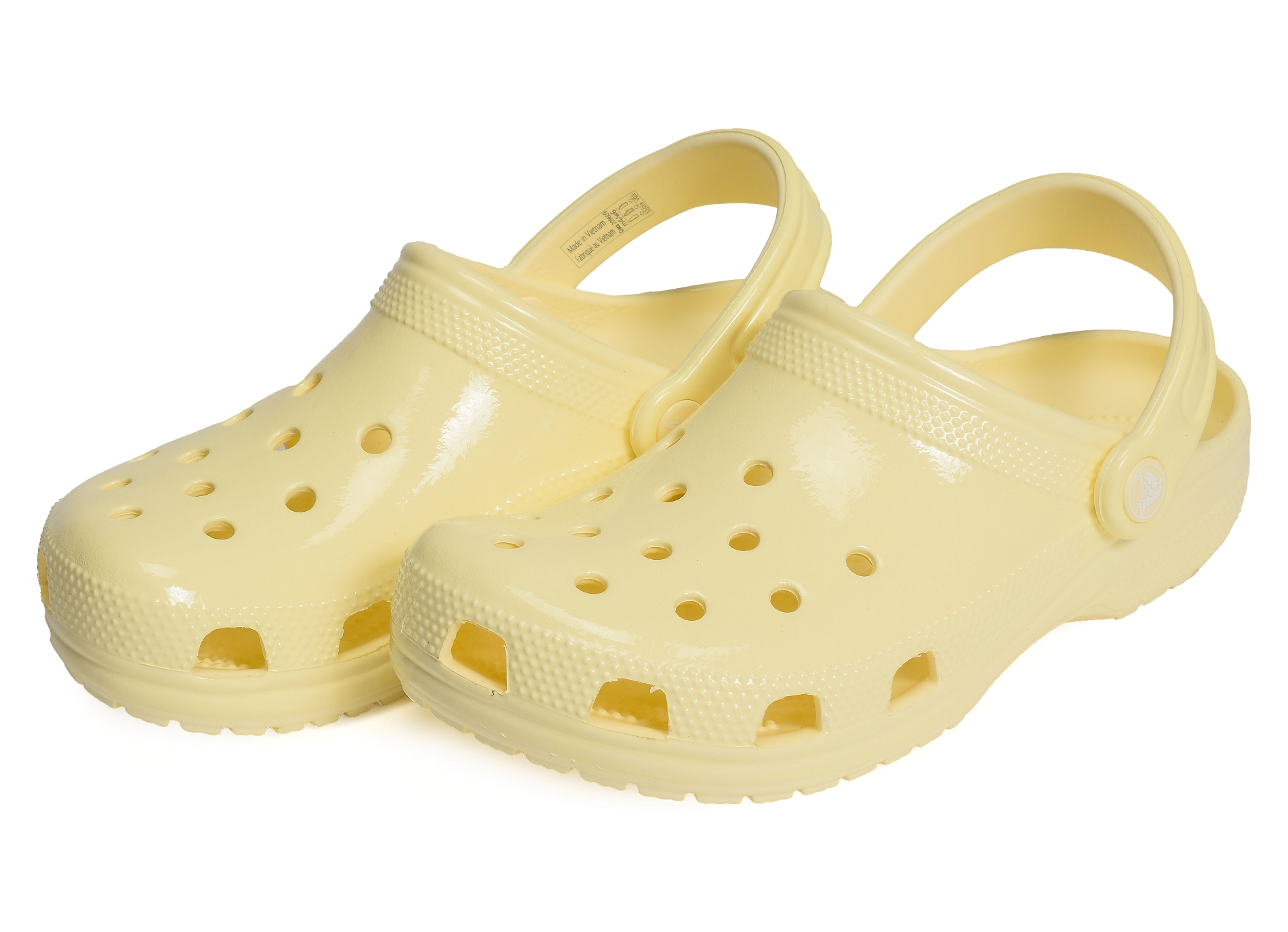 Classic high shine clog verni jaune