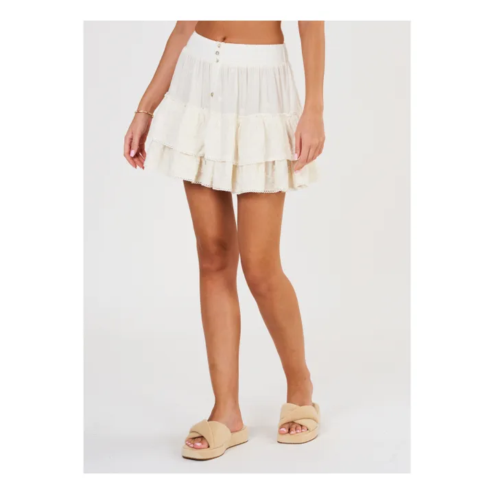 M.A.B.E. Jupe Volants Mina | Blanc
